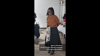 Datrice Weathers talking about her campaign for School Board [upl. by Arevle117]