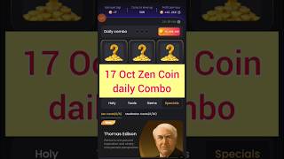 17 oct daily combo zen coin  zen coin daily combo  daily combo zen coin today [upl. by Gasper]