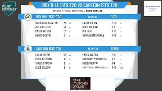 Box Hill 1sts T20 v Carlton 1sts T20 [upl. by Joli]