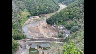 140921 Altenahr Ort Kläranlage Langfigtal von oben Burg Are Update Ahr Flutkatastrophe [upl. by Beacham]