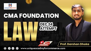 CMA Foundation  Law  Negotiable Instruments Act  L 2  Dec 2024  Prof Darshan Dhoka [upl. by Neetsirk954]