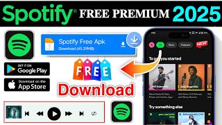 Free Spotify Premium ✅ How to get free spotify premium  Spotify free apk 2025  Subscription Free [upl. by Anileba920]