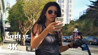 SAN FRANCISCO CALIFORNIA WALKING IN HYDE ST USA 4K [upl. by Eeralav]