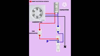 Exhaust Fan regulator connection Wiring shorts viralshorts capacitor trending electronic [upl. by Ahsikan]