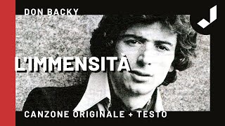 L’IMMENSITÀ  Don Backy Canzone Originale  Testo [upl. by Feliks]