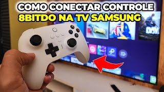 COMO CONECTAR CONTROLE 8Bitdo NA SMART TV SAMSUNG [upl. by Eniamrehs]