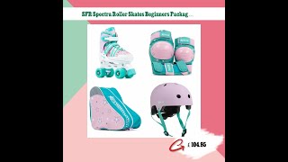 SFR Spectra Roller Skates Beginners Package Pink amp Teal Pads Helmet amp Bag [upl. by Heinrick]