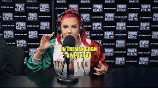 JUSTINA VALENTINE  JUSTIN CREDIBLE FREESTYLE ON POWER 106 WITH LYRICS [upl. by Fidelia464]