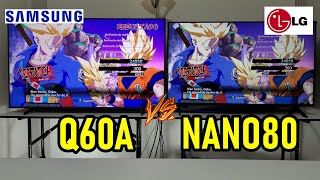 Samsung Q60A vs LG NANO80 QLED vs NanoCell Smart TVs 4K ¿Cuál es Mejor [upl. by Higley]