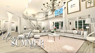 Bloxburg Elegant Summer Family House 334k  No Large Plot  Realistic House Build [upl. by Julius674]