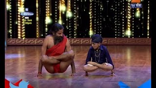 Indias Best Dramebaaz  Preetjots Dance And Yoga With Baba Ramdev [upl. by Kristofor]