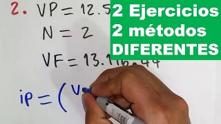 Como calcular la TASA DE INTERES en Interes SIMPLE 2 Ejercicios  2 Metodos [upl. by Diannne]