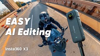 Insta360 X3  How to use Insta360 AI Editing in 3 minutes [upl. by Ylle]