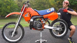 Rare Barn Find 1983 Honda Cr250 Dirt Bike [upl. by Levi]