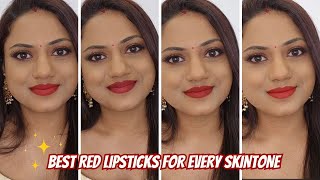 Best RED Lipsticks for Indian Brown Skintone and BRIDES  Riaa Rajendraan [upl. by Goldberg387]