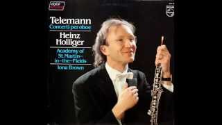 Telemann  Heinz Holliger 1982 Oboe Concerto in E minor  Movement 3  Philips [upl. by Stephine]