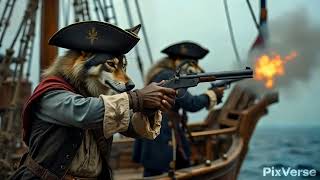 wolves as pirates of the Caribbean💜💜🐺🐺 [upl. by Adrial]