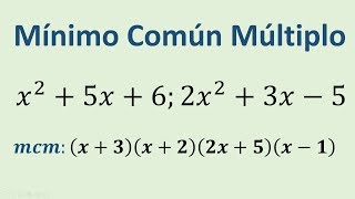 Minimo comum multiplo de polinomios ejercicios resueltos ejemplo 06 [upl. by Enohpets]