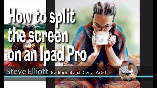 How to split the screen on an Ipad Pro to use your photo library alongside Procreate [upl. by Notselrahc]