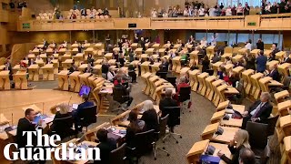 Hecklers interrupt passing of Scottish gender recognition bill [upl. by Salmon344]