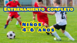 Sesión de ENTRENAMIENTO de FUTBOL para NIÑOS de 4 a 6 Años [upl. by Iridis468]