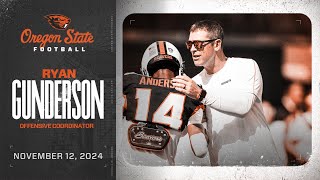 Oregon State Football Interview Ryan Gunderson 111224 [upl. by Ahtnama]