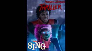 Michael Jackson and Sing mashup sing illumination spookyseason michaeljacksonthriller [upl. by Ynnattirb]