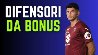 5 DIFENSORI DA BONUS AL FANTACALCIO  Guida allAsta del Fantacalcio 20242025 [upl. by Romo]