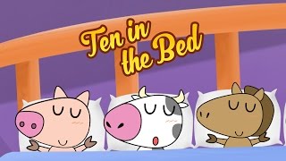 Ten In The Bed  Roll Over Song with Lyrics  Nursery Rhymes for Kids by Luke amp Mary [upl. by English]