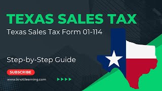 Texas Sales Tax Return Form 01114  StepbyStep Example [upl. by Deron]