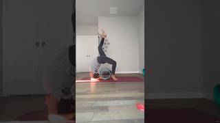 Backbend practice using yoga wheel yogawheel backpainyoga shoulderstretch backbendyoga [upl. by Ayaet704]