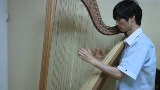 Folk Music Beautiful Tune Arirang 아리랑 하프 연주 하피스트 김흥곤 Cross Strung Harp [upl. by Sahcnip]