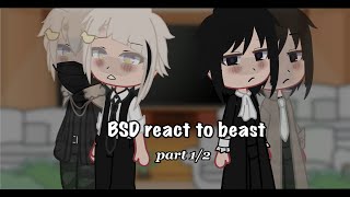 bsd react to beast akutagawa amp atsushi [upl. by Eilrebmik503]