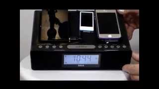 RCA RC117 Dual USB Charging Station Clock Radio iPad iPhone Smartphone Compatible [upl. by Zaria]