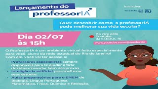 Lançamento do ProfessorIA [upl. by Nairda984]