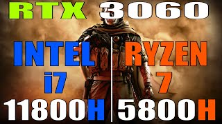 INTEL i7 11800H vs RYZEN 7 5800H  RTX 3060  GAMING LAPTOP [upl. by Rhodes]