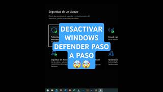 ✅DESACTIVAR WINDOWS DEFENDER EN WINDOWS Viral tutorial antivirus windows windows11 windows10 [upl. by Edlihtam]