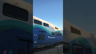 Sounder Train Arrives at Commuter Station shorts railfan train trainspotting commuterline rail [upl. by Adlemi369]