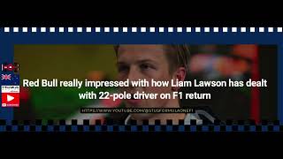 Red Bull really impressed with how Liam Lawson has dealt with 22 pole driver F1 return liamlawson [upl. by Aver]