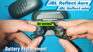 JBL Reflect Aero  One side not working  Battery Replacement [upl. by Etnod848]