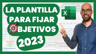 Plantilla EXCEL 👨‍💻 para fijar tus 🎯 OBJETIVOS y METAS en 2023 Descargable en la descripción [upl. by Mcintosh]