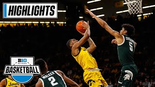 Michigan State at Iowa  Extended Highlights  Big Ten Mens Basketball  Feb 22 2022 [upl. by Jervis]