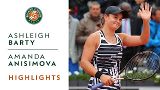 Ashleigh Barty vs Amanda Anisimova  Semifinal Highlights  RolandGarros 2019 [upl. by Leirua634]