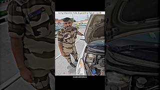 Helping Indian Army Stuck on Hiway Car kharab 😧shorts bike rider indianarmy stuck helping car [upl. by Nirehtak]