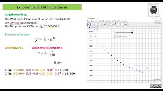 Exponentielle Abklingprozesse  weitere Funktionen 5 [upl. by Rollie]