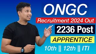 ONGC Notification Out 2024  ONGC Appreciate Recruitment 2024 [upl. by Lorelie]