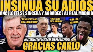 ANCELOTTI A UN PASO DE DEJAR EL REAL MADRID ¡SE SINCERA INSINÚA SU ADIÓS Y AGRADECE A SUS JUGADORES [upl. by Sonja536]