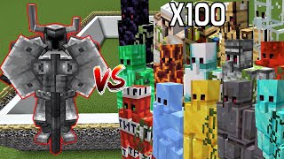 X100 Extra Golems vs Ferrous Wroughtnaut Minecraft Mob Battle [upl. by Llertrac166]