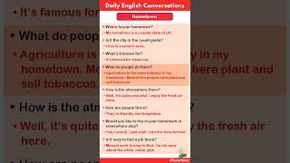 Improve English Speaking Skills🌟Hometown 🌟 English conversation [upl. by Rriocard]