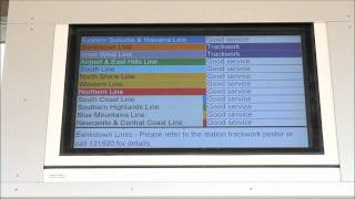 CityRail Service Interruptions Passenger Information Display screen [upl. by Idorb]